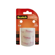 Plakband Scotch Crystal 19mmx25m transparant helder 3 rollen