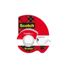 Plakband Scotch Crystal 600 19mmx15m transparant  + handdispenser