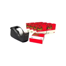 Plakband Scotch Crystal 600 19mmx33m transparant + gratis C60 plakbandhouder