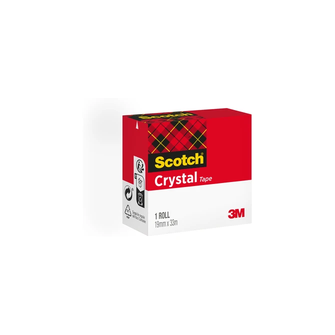 Plakband Scotch Crystal 600 19mmx33m transparant