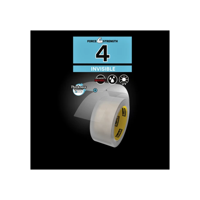 Plakband Scotch Extremium invisible 48mmx25m transparant