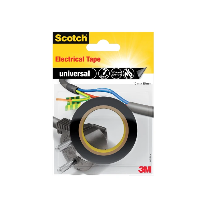 Plakband Scotch isolatie 15mmx10m zwart