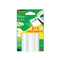 Plakband Scotch Magic 19mmx15m 2+1 gratis onzichtbaar 3 rollen