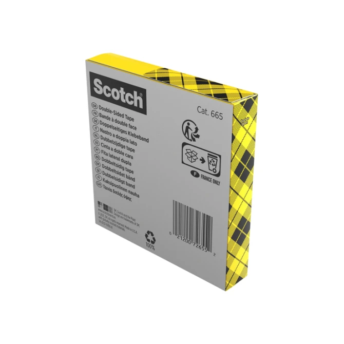 Plakband Scotch Magic 665 19mmx33m dubbelzijdig