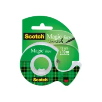 Plakband Scotch Magic 810 12mmx10m onzichtbaar  + plakbandhouder