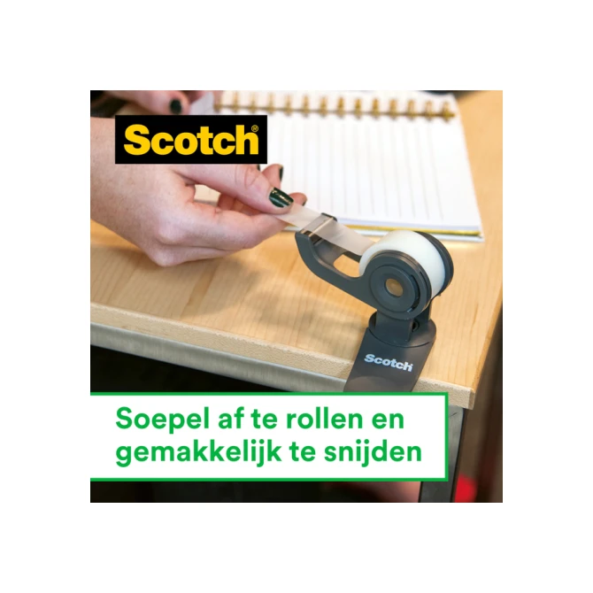 Plakband Scotch Magic 810 12mmx10m onzichtbaar  + plakbandhouder