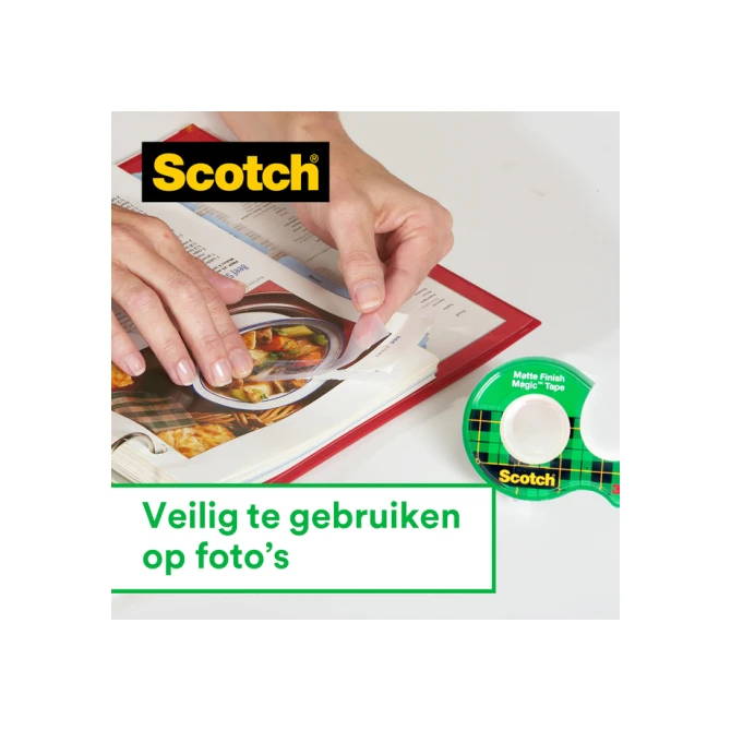 Plakband Scotch Magic 810 19mmx33m onzichtbaar mat 7+1 gratis