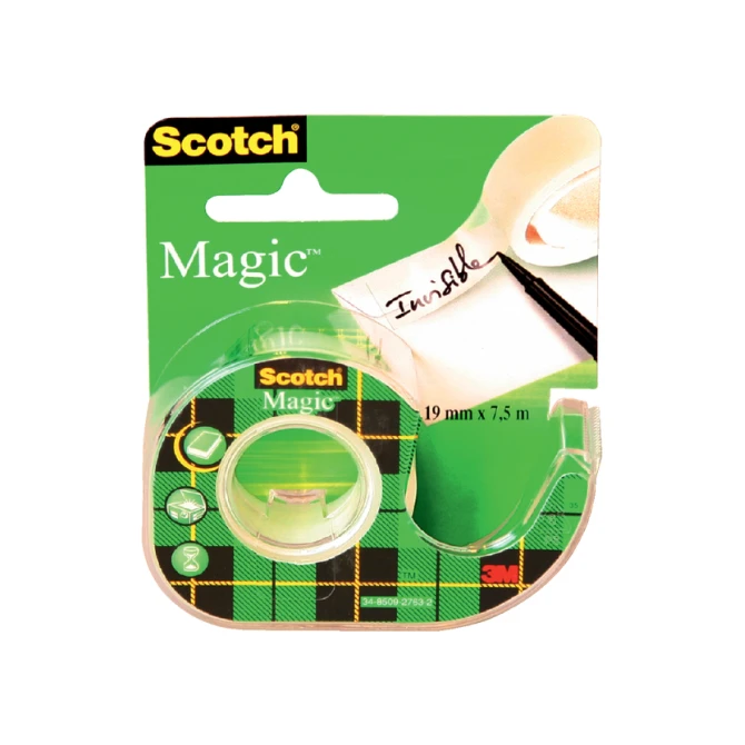 Plakband Scotch Magic 810 19mmx7.5m onzichtbaar + plakbandhouder