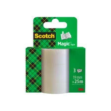 Plakband Scotch Magic 819 19mmx25m onzichtbaar 3 rollen