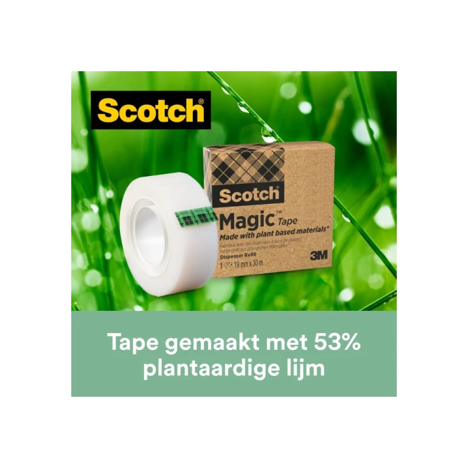 Plakband Scotch Magic 900 19mmx30m onzichtbaar mat