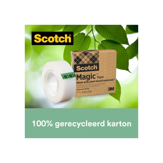 Plakband Scotch Magic 900 19mmx30m onzichtbaar mat