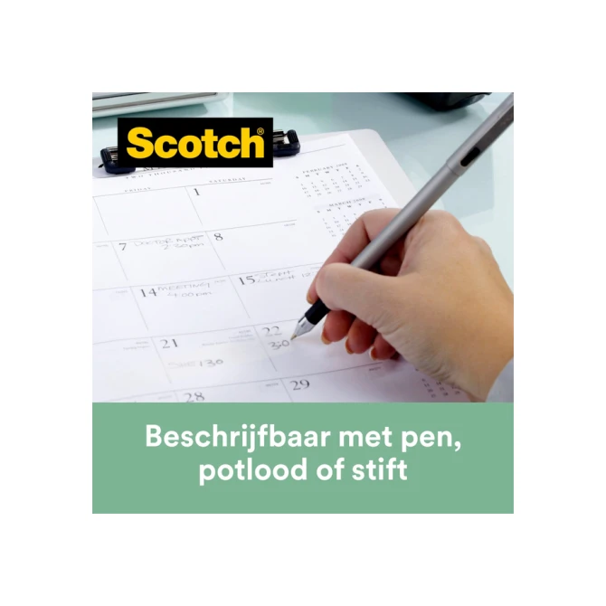 Plakband Scotch Magic 919 19mmx20m transparant + gerecyclede afroller
