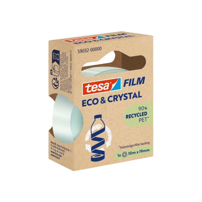 Plakband Tesa eco&crystal 59032 19mmx10m transparant blister