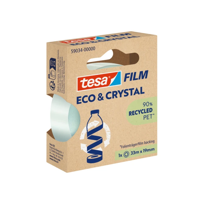 Plakband Tesa eco&crystal 59034 19mmx33m transparant blister