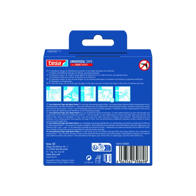 Plakband tesa Nano dubbelz 30mmx3m