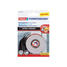 Plakband tesa® Powerbond Ultra Strong dubbelzijdig 1,5mx19mm wit