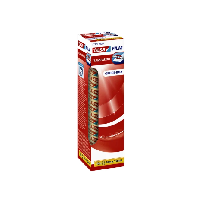 Plakband tesafilm®  10mx15mm transparant 10 rollen