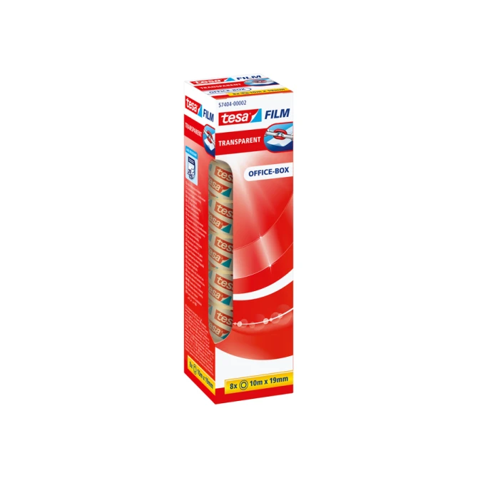 Plakband tesafilm® 10mx19mm transparant 8 rollen