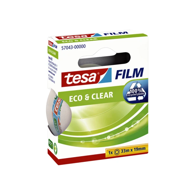 Plakband tesafilm® Eco & Clear 33mx19mm transparant