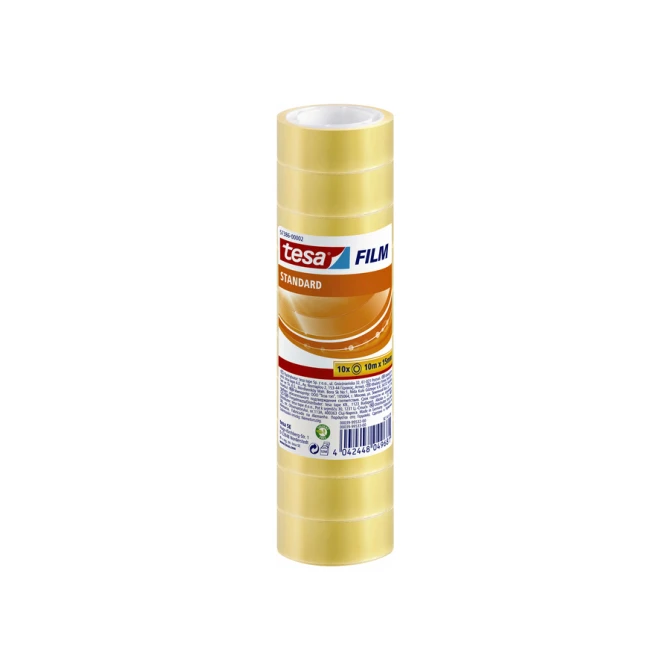 Plakband tesafilm® Standaard 10mx15mm krimp transparant 10 rollen