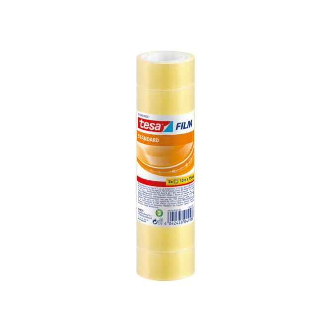 Plakband tesafilm® Standaard 10mx19mm transparant 8 rollen