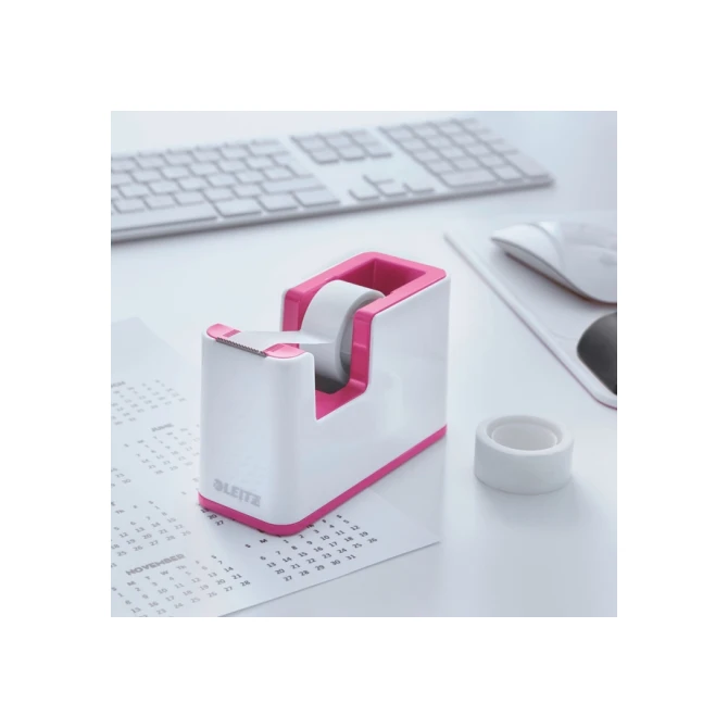 Plakbandhouder Leitz WOW wit/roze