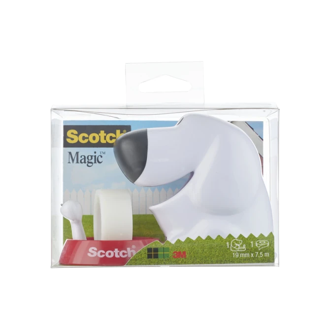 Plakbandhouder Scotch C31 hond + 1rol 19mmx7.5m