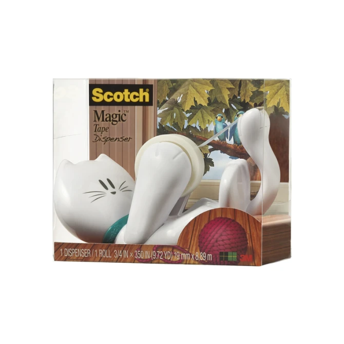 Plakbandhouder Scotch C39 kat + 1rol magic tape 19mmx7.5m