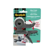 Plakbandhouder Scotch Clip C19 donkergrijs + 1 rol magic tape 19mmx8.89m