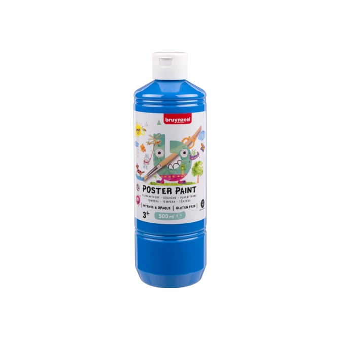 Plakkaatverf Bruynzeel fles 500ml lichtblauw
