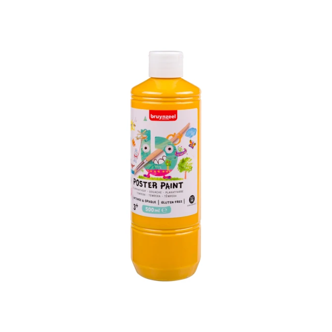 Plakkaatverf Bruynzeel fles à 500ml geel