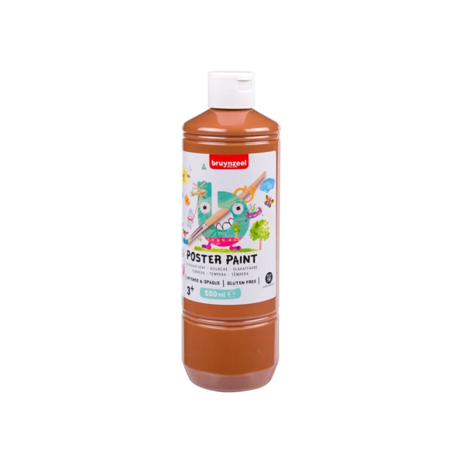 Plakkaatverf Bruynzeel fles à 500ml lichtbruin