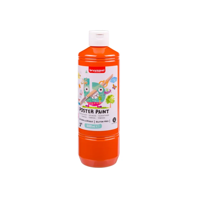 Plakkaatverf Bruynzeel fles à 500ml oranje