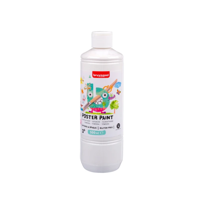 Plakkaatverf Bruynzeel fles à 500ml wit