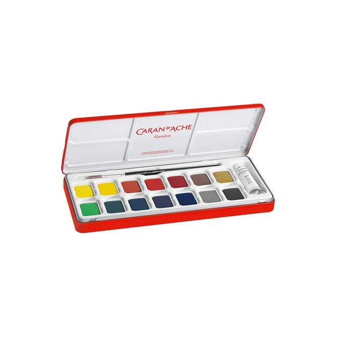 Plakkaatverf Caran d'Ache blik à 15 kleuren