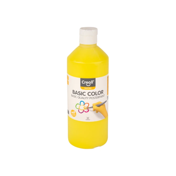 Plakkaatverf Creall basic geel 500ml