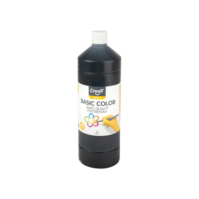 Plakkaatverf Creall basic zwart 1000ml