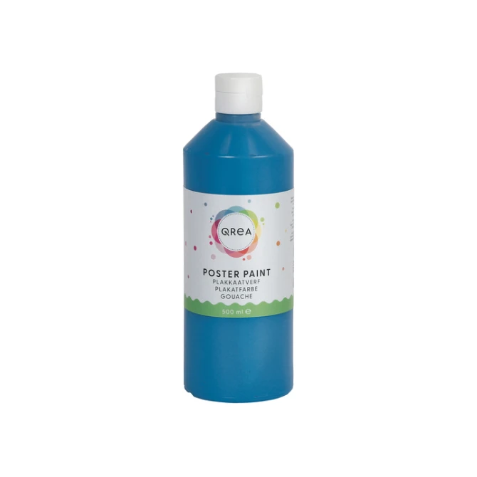 Plakkaatverf Qrea blauw 500ml