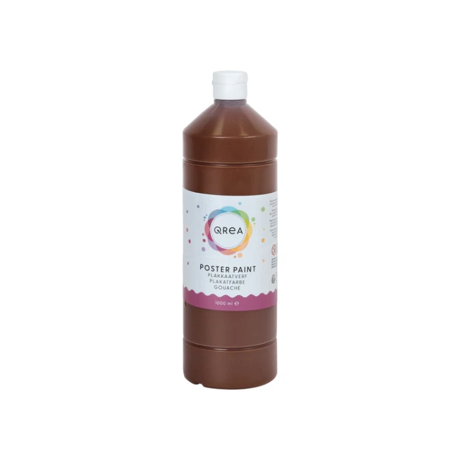 Plakkaatverf Qrea donkerbruin 1000ml