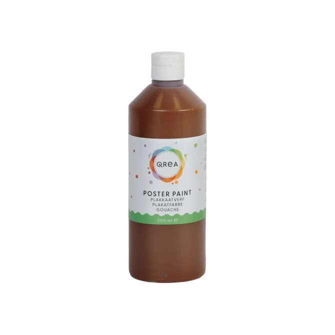 Plakkaatverf Qrea donkerbruin 500ml