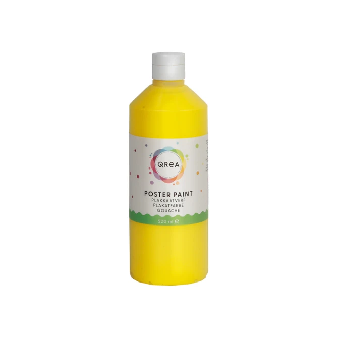 Plakkaatverf Qrea geel 500ml
