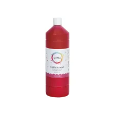 Plakkaatverf Qrea rood 1000ml
