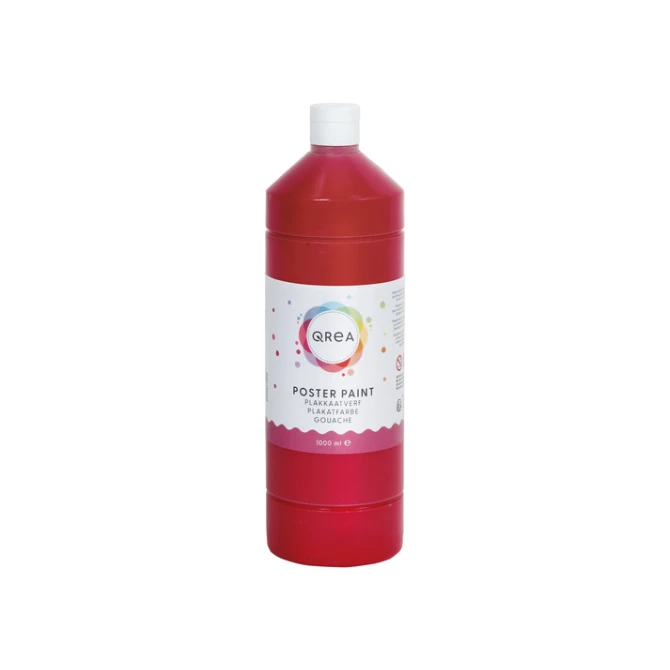 Plakkaatverf Qrea rood 1000ml