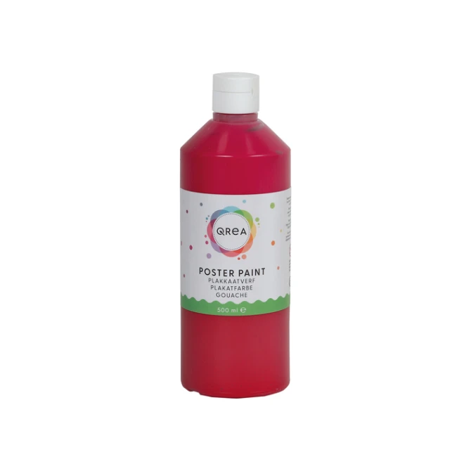 Plakkaatverf Qrea rood 500ml