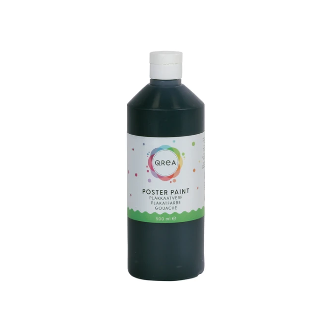 Plakkaatverf Qrea zwart 500ml