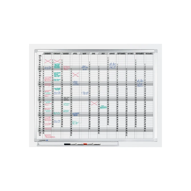 Planbord Legamaster professional jaarplanner hor 90x120cm