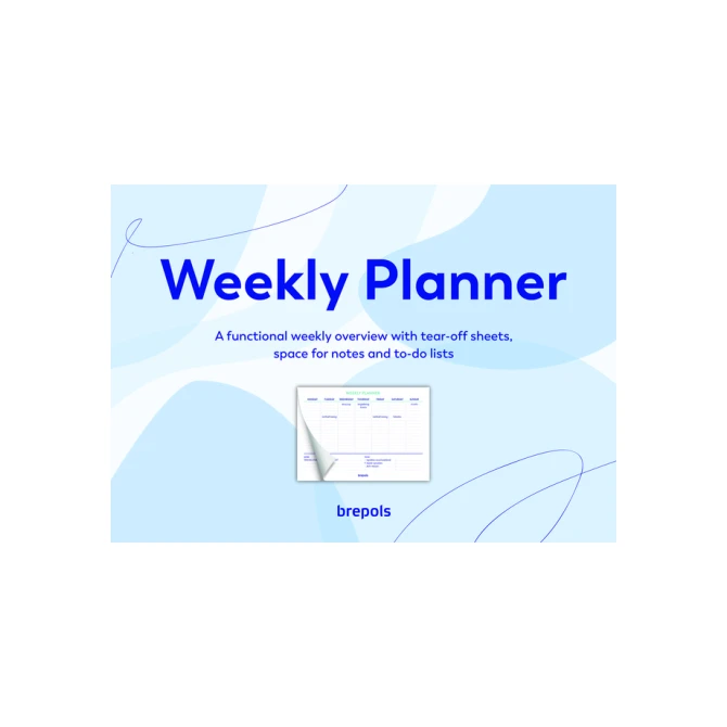 Planner Brepols Weekly A4 7dagen/1pagina horizontaal assorti