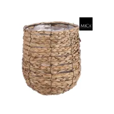 Plantenmand Mica Avalon zeegras rond 21x18cm lichtbruin