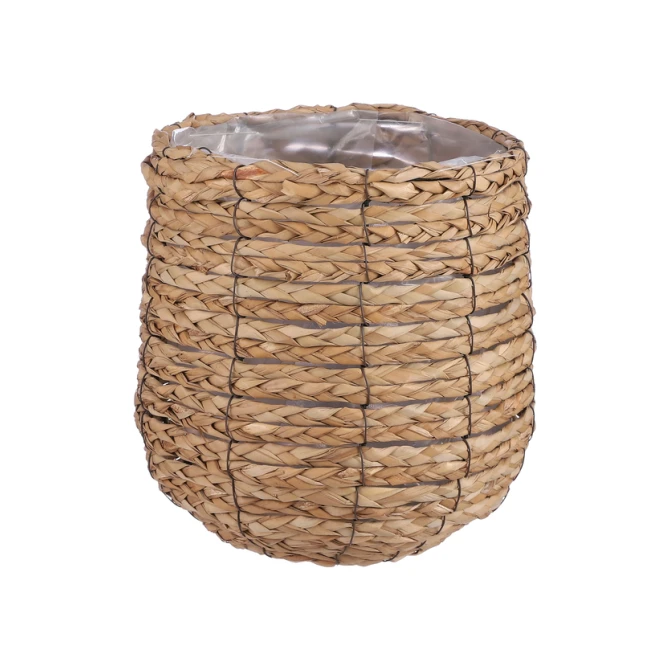 Plantenmand Mica Avalon zeegras rond 26x26cm lichtbruin