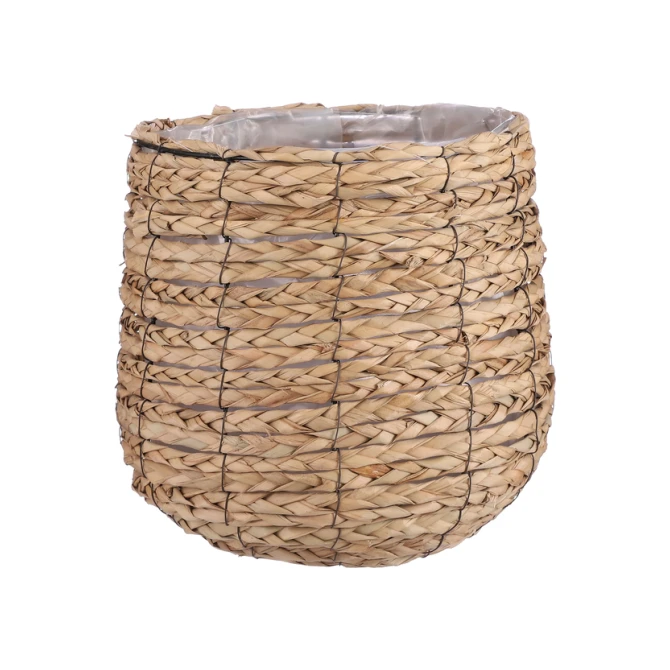 Plantenmand Mica Avalon zeegras rond 31x30cm lichtbruin